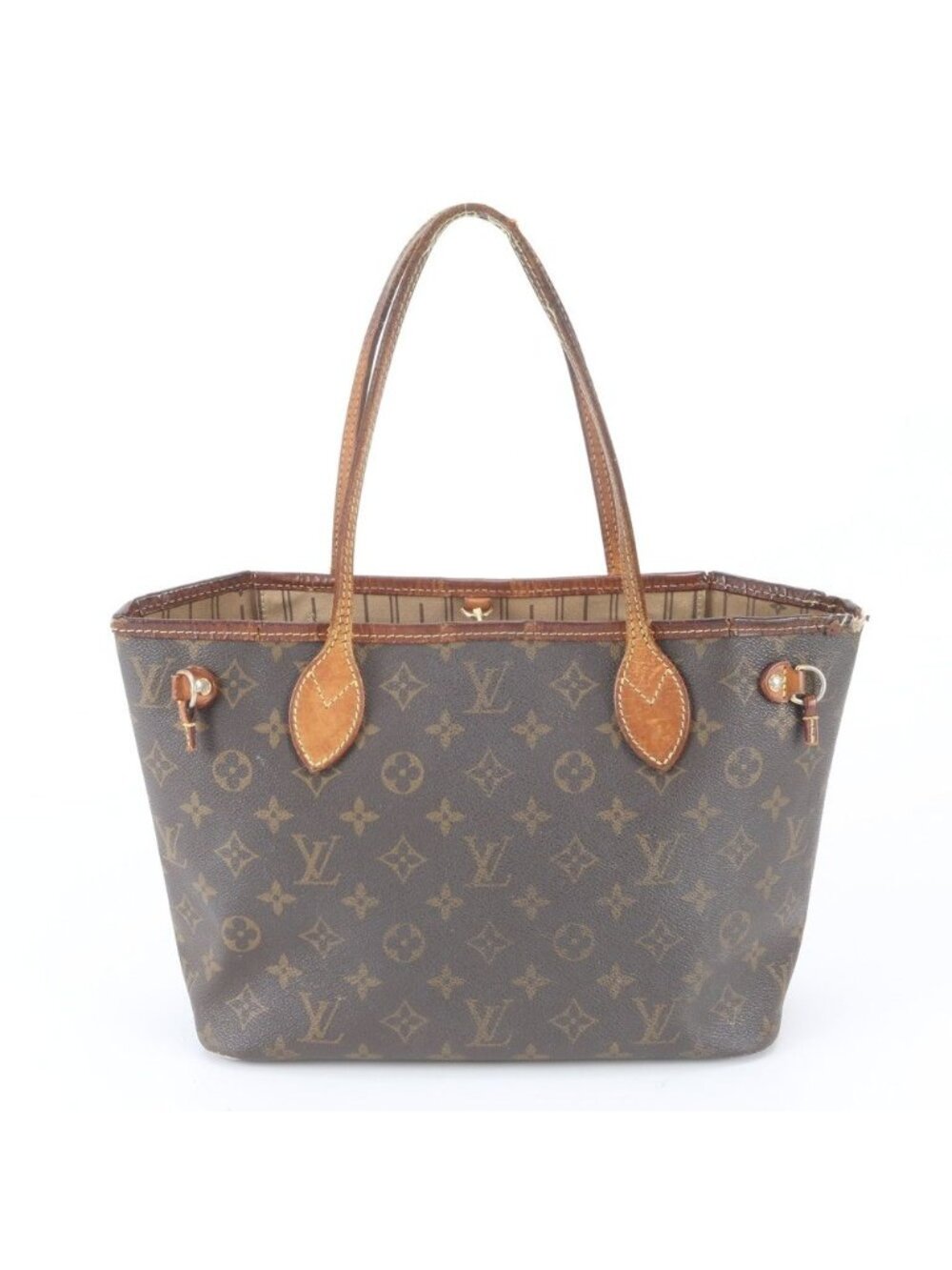 Louis Vuitton Monogram Neverfull PM Leather Tote Bag Shoulder
